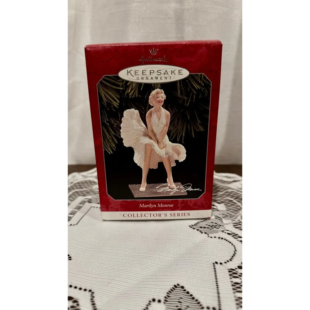 1998 Hallmark Keepsake Marilyn Monroe Ornament White Dress - 